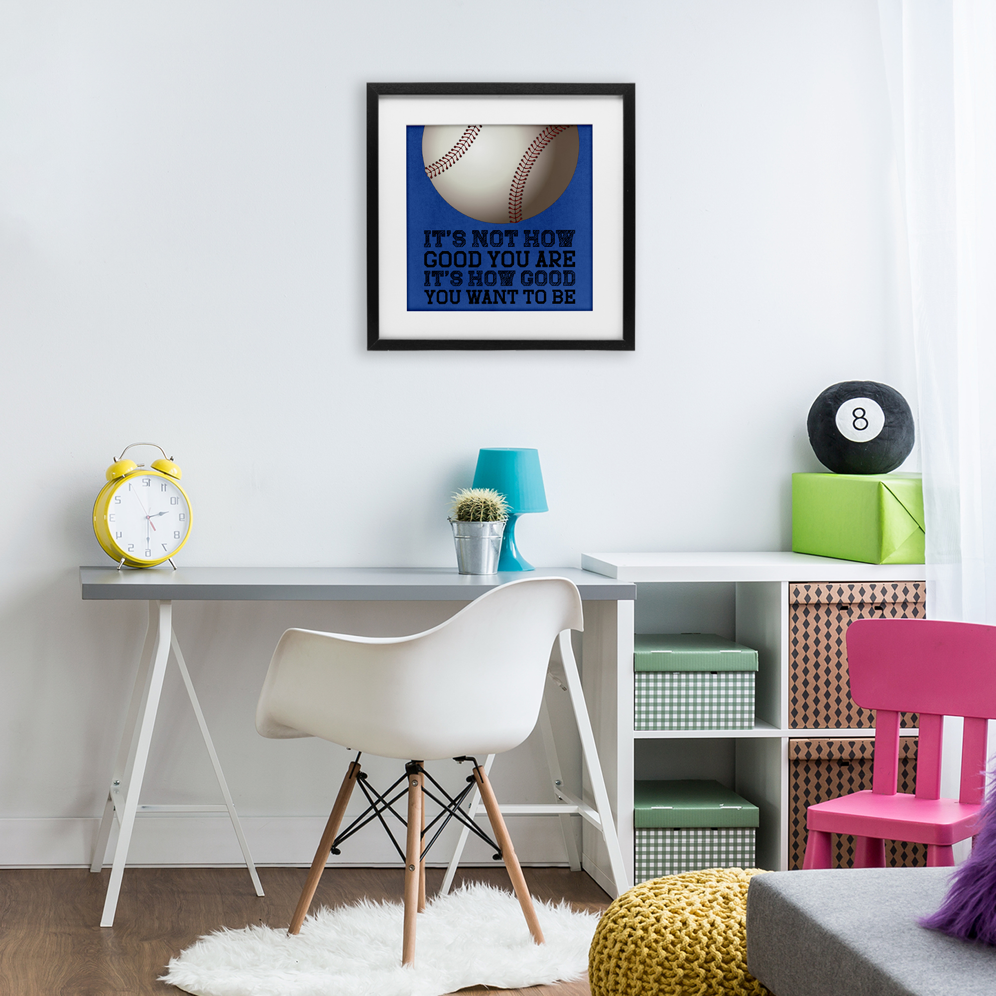 How Good You Want To Be Black Framed Print Under Glass, design by Marcus Prime