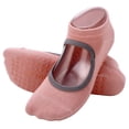 thumbnail image 5 of 1 par/set de calcetines de Pilates transpirables para mujer, calcetines de Yoga antideslizantes sin espalda para deportes de Fitness, color rosa, 5 of 5