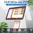 thumbnail image 2 of Dual Screen Touch Screen Cash Register, 15.6 Inch Touch Screen POS Systems for Small Business, All in One Cash Register WiFi Module for Retail Restaurant (POS Software is NOT Included), 2 of 8