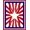 Red White Blue, Pattern 8, variant on ODIKA 8'x10' Washable Area Rug Non-Slip Chair-Friendly Mat Front Door Festive Stars Stripes Independence Celebration Generic for Dining Room, Large Office, Lounge