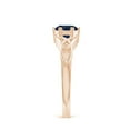 thumbnail image 3 of Angara Natural 1 Ct. Blue Sapphire Solitaire Ring in 14K Rose Gold for Women (Ring Size: 3.5), 3 of 10