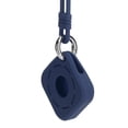 thumbnail image 3 of Funda protectora de silicona tipo cuadrado hueco con correa de mano para localizador IOS azul vaquero, 3 of 5