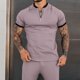 thumbnail image 5 of Gibobby Camisas Tipo Polo para Hombre Playeras Polo para Hombre Casuales Moda Camisas Caballero Camisetas Cuello Mao Manga Corta(Morado,XG), 5 of 5