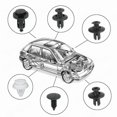 thumbnail image 3 of OPAL- 100 Pcs Bumper Parts Rivet Clips Trim Panel Fender Engine Push Pin Accessories, 3 of 6