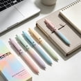 thumbnail image 6 of Retractable Rollerball Gel Pens, Multi-Colored Barrels, Clip, Smooth Black Ink, 5-Count Aurora Gradient Set, 6 of 9