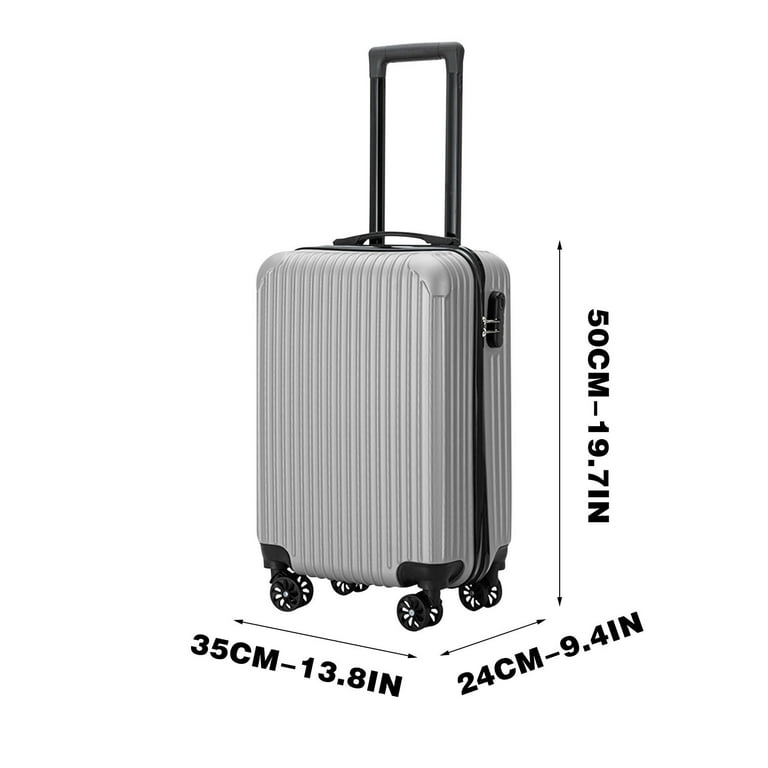 Luckky 20 Inch Carry On Luggage Expandable Hardside Carry On Luggage 20 inch Spinner with Four Spinner Wheels and Scratch Resistant Surface Gray Walmart