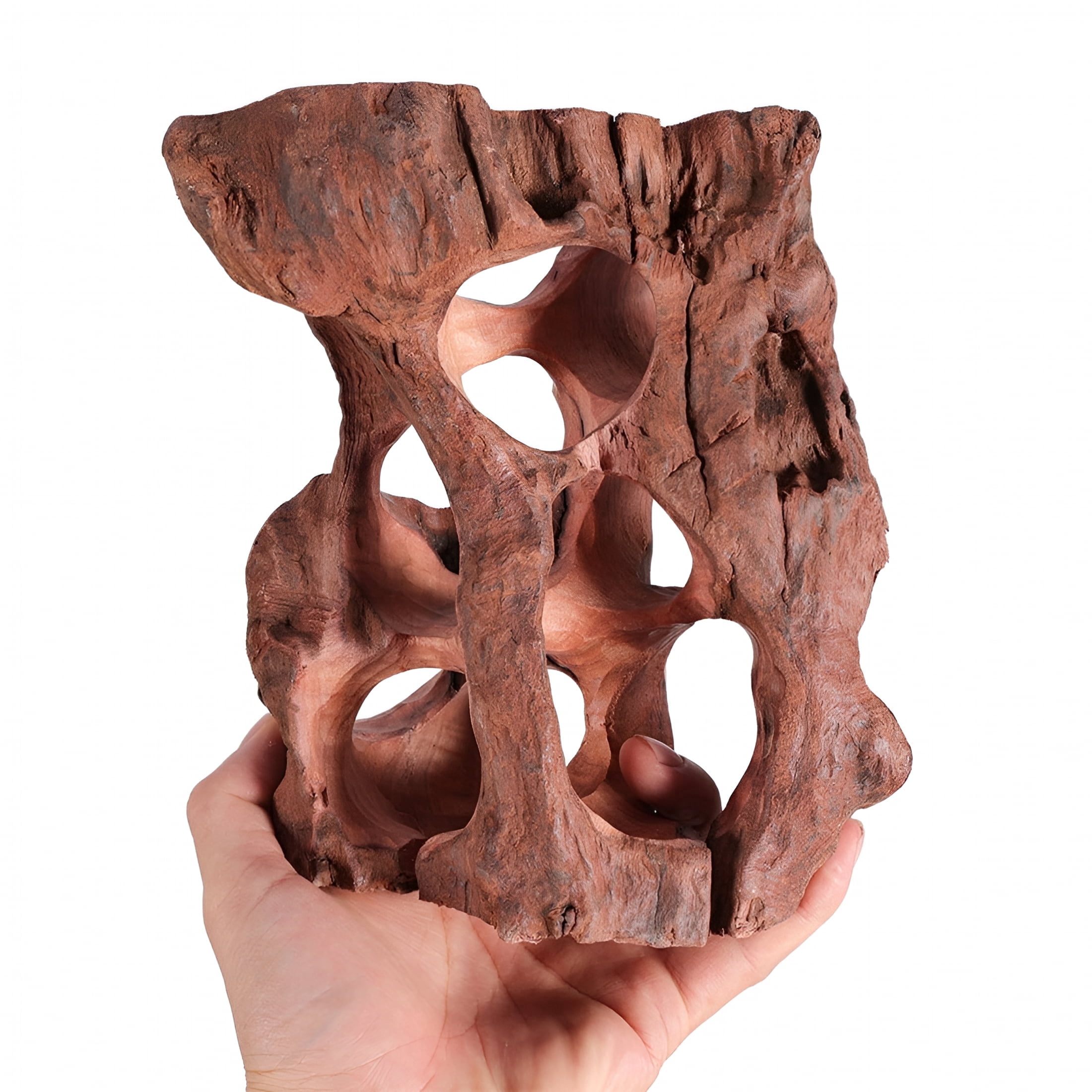 HIBIBUD 2026 New Natural Driftwood Aquarium Decoration Tree Stump with Hideouts Hole for Fishtanks Random Styles Fishtank Landscape Figur
