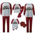 thumbnail image 5 of Odeerbi Christmas Pajamas for Family Holiday Long Sleeve Family Christmas Pajamas Matching Sets Toddler Casual Printed Top with Bottom Outfits Home Wear Sleepwear Family Matching PJs Set Red, 5 of 5