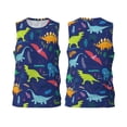 thumbnail image 2 of Gaeub Dinosaurs Men's Mesh Basketball Jersey, Quick-Drying Sleeveless Top S-4XL, Loose Muscle Tank Top -XX-Large, 2 of 9