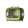 thumbnail image 1 of Mochila para gatos con forma de TV, soporte de ventilación, cápsula espacial transparente para gatos de 13 libras con almohadilla de algodón, correa para mascotas, color verde, 1 of 12