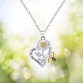 thumbnail image 6 of EQWLJWE Necklaces for Women, S925 Sterling Silver Heart Flower Bee Necklace Jewelry, Infinite Love Necklaces for Women,Two-tone Animal Pendant NecklaceNecklace Pendant Gifts for Mom Wife Girlfriend, 6 of 8