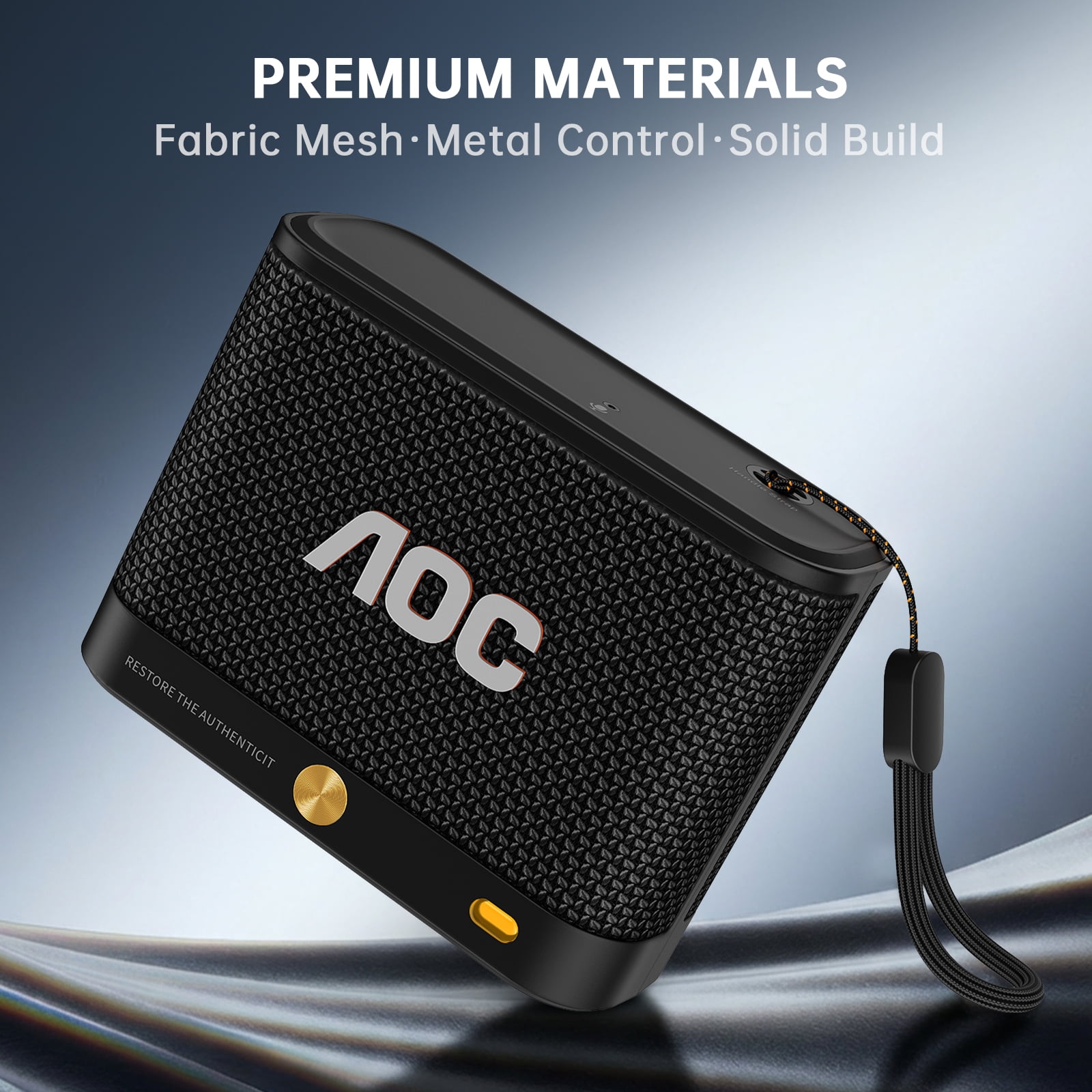 AOC Portable Bluetooth Speaker with MIC, IP67 waterproof and dustproof Wireless Speaker, 30H Playtime, Deep Bass 360° Surround Sound, TWS Pairing, Bluetooth 5.4 for Home, Party, Outdoor, Beach, Gift