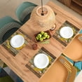 thumbnail image 4 of Placemats Set of 4, Vintage Wooden Sunflower Floral Dining Table Place Mats Heat Resistant Non Slip Washable Linen Kitchen Table Mats for Outdoor Indoor Decor, 4 of 6