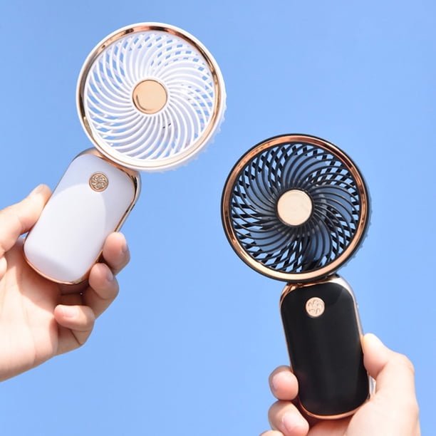 Mini ventilador USB - 3 velocidades ajustable, ventilador portátil silencioso de gran flujo de aire para coche doméstico de oficina al aire libre, batería de 5000mAh, duración de 10 horas