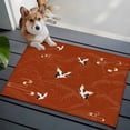 thumbnail image 3 of Japanese Style Entryway Rug 2'x3'&nbsp; Non Slip Front Door Mats, Vintage Art Cranes Ocean Wave Red Entrance Rugs Indoor Outdoor Carpet, Washable Floor Mats Small Area Rug for Bedroom Kitchen, 3 of 8