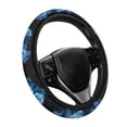 thumbnail image 6 of Uorisanigo Rose 15 Inch Steering Wheel Cover for Women Blue Car Steering Wheel Protector Waterproof Car Steering Wheel Cover for Winter Flannel Car Accessories Novelty Car Decor Gift for Sister, 6 of 8