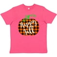 thumbnail image 3 of Inktastic Happy Fall Plaid Pumpkin Youth T-Shirt, 3 of 5