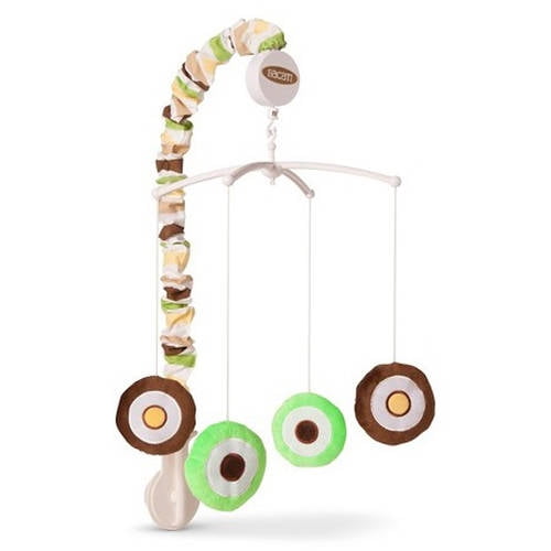 Bacati - Mod Dots Stripes 10-Piece Crib Bedding Set with Two Crib Sheets - Green/Yellow/Chocolate Unisex