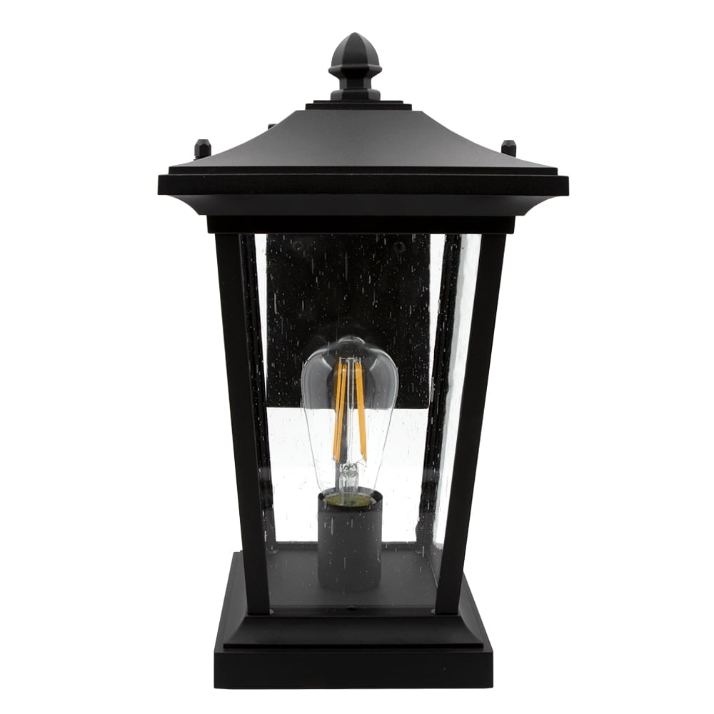 Maxxima LED Outdoor Wall Light Seeded Glass, ST19 Bulb Included, 800 Lumens, 60 Watt Equivalence 2700K Warm White