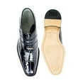 thumbnail image 2 of Men Belvedere Shoes Mare Genuine Ostrich Eel Leather Lace up Navy Blue 2P7, 2 of 4