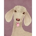 thumbnail image 2 of Fab Funky 15x18 Gold Ornate Wood Framed with Double Matting Museum Art Print Titled - Funny Farm Goat 1, 2 of 4