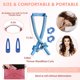 thumbnail image 4 of Rizador de pelo sin calor (azul), rizadores de pelo sin calor Rodillo de pelo sin calor de terciopelo Varilla para rizar sin calor Diadema Rodillo de pelo sin calor Rizador Rizador Cabello suave para dormir JM, 4 of 5