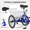 thumbnail image 4 of ABORON 20/24/26 inch 7 Speed Adult Folding Tricycles with Basket, 3-Wheels Cruiser Bike, Camping Folding Trikes for Women, Men, Seniors, 4 of 10