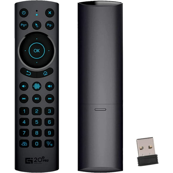 nipocaio Bluetooth Voice Remote, USB Wireless Backlit Voice Control Sensing Remote Control with IR Learning for Nvidia Shield, PC, Projector, Smart TV, Android TV Box (G20S Pro Plus)
