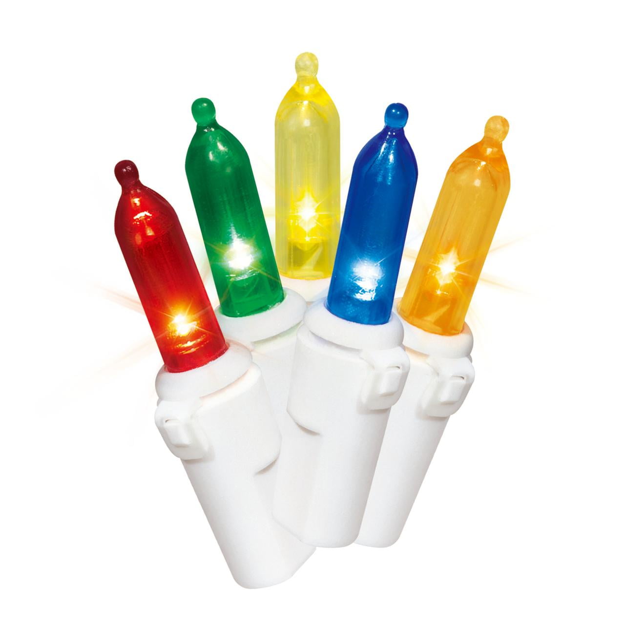Holiday Time 100Count Multicolor LED Mini Christmas Lights, with White