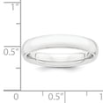 thumbnail image 2 of Platinum 4mm Half-Round Comfort Fit Lightweight Band Ring Size 9.5, 2 of 6