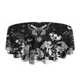 thumbnail image 5 of Black Gothic Sun Moon Flower Pattern Round Tablecloth 60"x60",Wrinkle Wipeable Table Cloth for Kitchen Dining Room Picnic Patio Party, 5 of 6