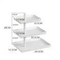 thumbnail image 2 of 3 Tier Dessert Display Shelf, Dingrich Cake Display Shelf, 360° Rotating Multi-Functional Rectangular Rack, 3 Tier Stand Shelf for Storage Snacks, Biscuits, Candy, Fruits, Jewelry, Cosmetics - White, 2 of 7