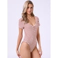 thumbnail image 4 of DARING DIVA Women's Spring Summer Ruched Fitted Tops Small Red, 4 of 6