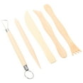 thumbnail image 4 of FOMIYES 5Pcs Clay for Forming and Cutting Beige Double-Ended Wood and Aluminum Handles for Diy Projects, 4 of 8