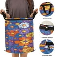 thumbnail image 3 of 50L Large Capacity Foldable Elastic Storage Basket Laundry Basket Realistic Floral Pattern, 3 of 7