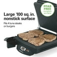 thumbnail image 3 of Hamilton Beach Steak Lover's Electric Indoor Grill, Smokeless Grill with Temp Control, Black, 3 of 8