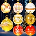 thumbnail image 2 of Bola inflable navideña de 60 cm, bola decorada de PVC, bolas gigantes grandes, bolas de juguete para decorar árboles de Navidad, bola sin adorno de luz, 2 of 5