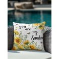 thumbnail image 3 of Outdoor Pillows Waterproof, Summer Sunflower Throw Pillows with Inserts Included, Vintage Floral Botanical Bee Indoor Outdoor Decorative Lumbar Pillow for Bed/Couch/Patio 18"x18", 1Pcs, 3 of 8