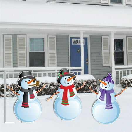 christmas snowmen stand up yard decorations includes 6 christmas snowmen stand up yard decorations includes 6