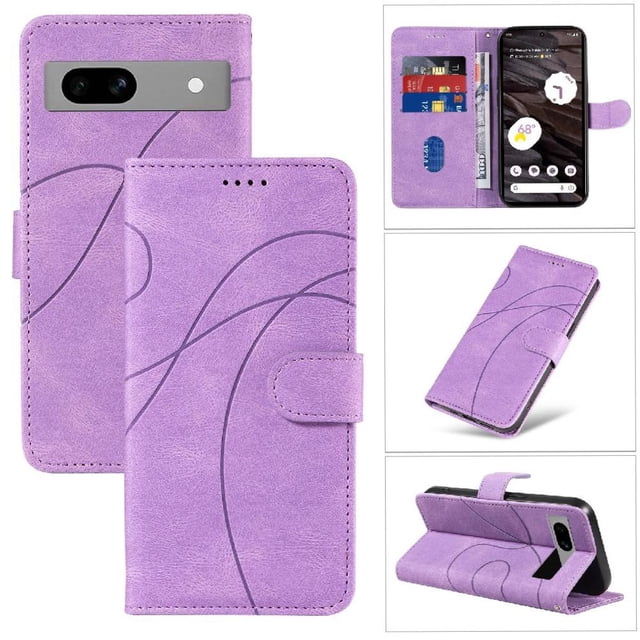 Flip Case For FOXDOCK Google Pixel 7A 5G Card Slots and Kickstand Function Skin Feel Leather