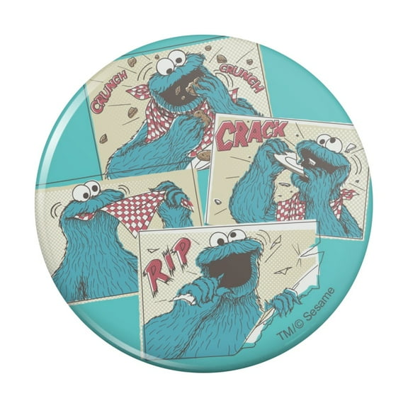 Sesame Street Cookie Monster Comic Pinback Button Pin