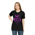 thumbnail image 5 of Bad Witch Halloween Streetwear Black Unisex Jersey Short Sleeve T-shirt, 5 of 12