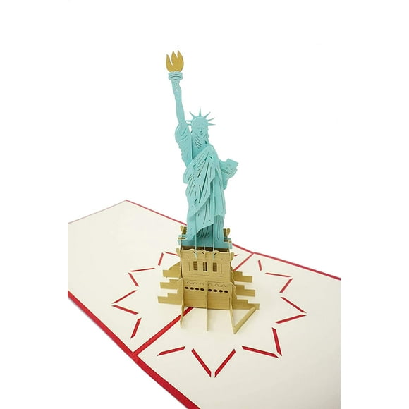 Statue of Liberty - 3D Pop Up Greeting Card for All Occasions - Travel, Love, Birthday, Retirement, Congrats, Thank