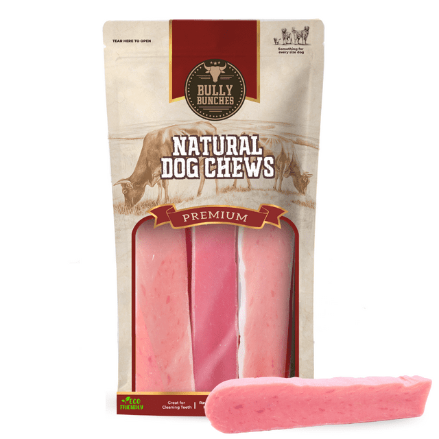 Bully Bunches Strawberry Yak Cheese Himalayan Chews All Natural Dog Treats Medium 3 Pack