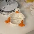 thumbnail image 4 of Opvise Duck Panda Crochet Coaster Heat-resistant Non-slip Kitchen Countertop Table Protection Handmade Mug Coffee Tea Cup Holder Decoration, 4 of 8