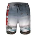 thumbnail image 4 of Yiaed 3d Lighthouse in the Surf Print Men's Swim Trunks with Lining Quick Dry Sports Shorts Beach Shorts Boardshorts-X-Large, 4 of 5