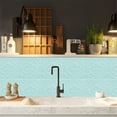 thumbnail image 5 of Peel and Stick Backsplash 14"x14" Self Adhesive 3D Blue Stick on Tiles Blue Backsplash for Kitchen Backsplash Tile Peel and Stick Wall Tiles for Bathroom Fireplace Laundry Room, 5 of 7