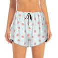 thumbnail image 2 of Gukieu Strawberry Print Women's Sports Shorts with Drawstring Elastic Waistband for Running, Yoga, Fitness-XX-Large, 2 of 7
