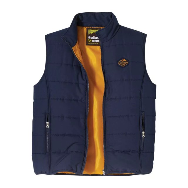Atlas For Men - Chaleco de Repelente al Agua para Hombre (Marino, Amarillo)