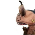 thumbnail image 2 of Resistance Youth Western Barrel Saddle – Leather, Floral & Basketweave Tooled, Lightweight Horse Saddle for Kids, 2 of 5
